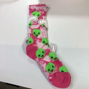 RipNDip Pink Alien Mens Socks Were Out Here